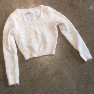 American apparel cropped fuzzy top